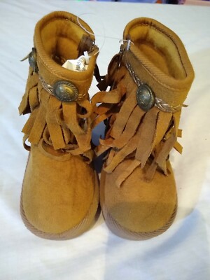 Size 3 Ositos Seude Moccasin Girl Boot Shoes