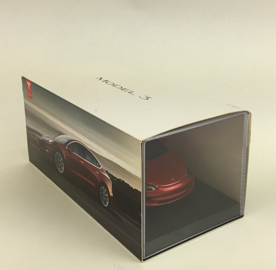 Tesla Model 3 Diecast Car 1/43 Red Collectible OEM In Box