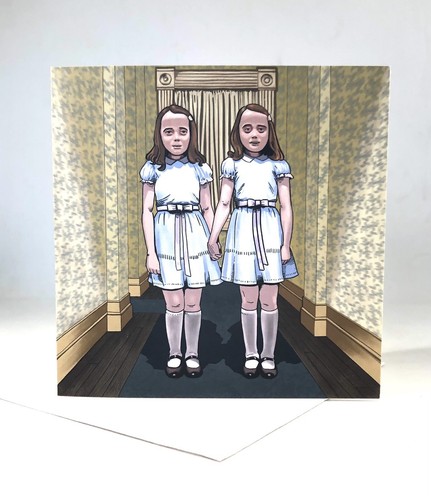 Grady Twins Greeting Card-Come Play With Us- Stephen King's The Shining - Picture 8 of 9