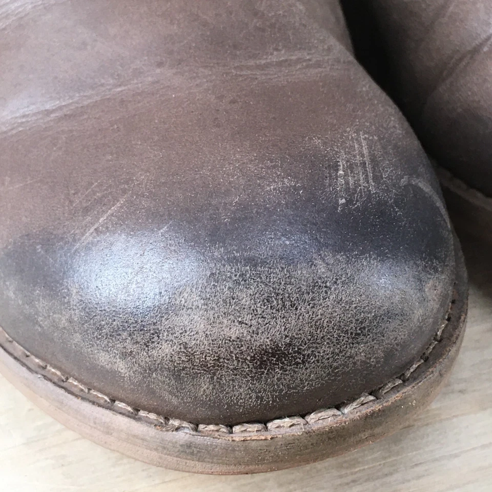 Botas Naughty Monkey para mujer 8 altas hasta la rodilla tacones altos cuero beige Foto 4 de 4