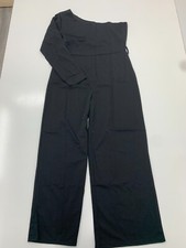 Womens Black Single Sleeve Pant Jumpsuit Size 2XL