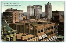 Postcard AL Birmingham View from Top Hillman Hotel Looking East Pre 1920s R05