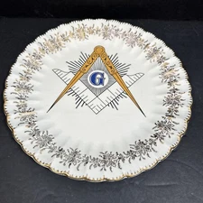 Vintage Sanders Mfg. Co Nashville TN USA Masonic Freemason Logo 10" Plate