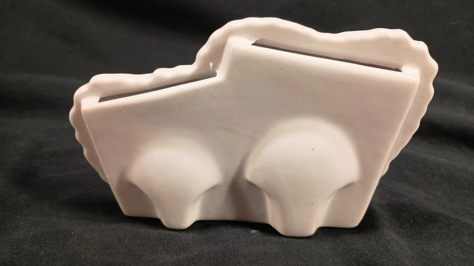 Marco de fotos de porcelana floral vintage doble corazón en caja original Foto 4 de 4