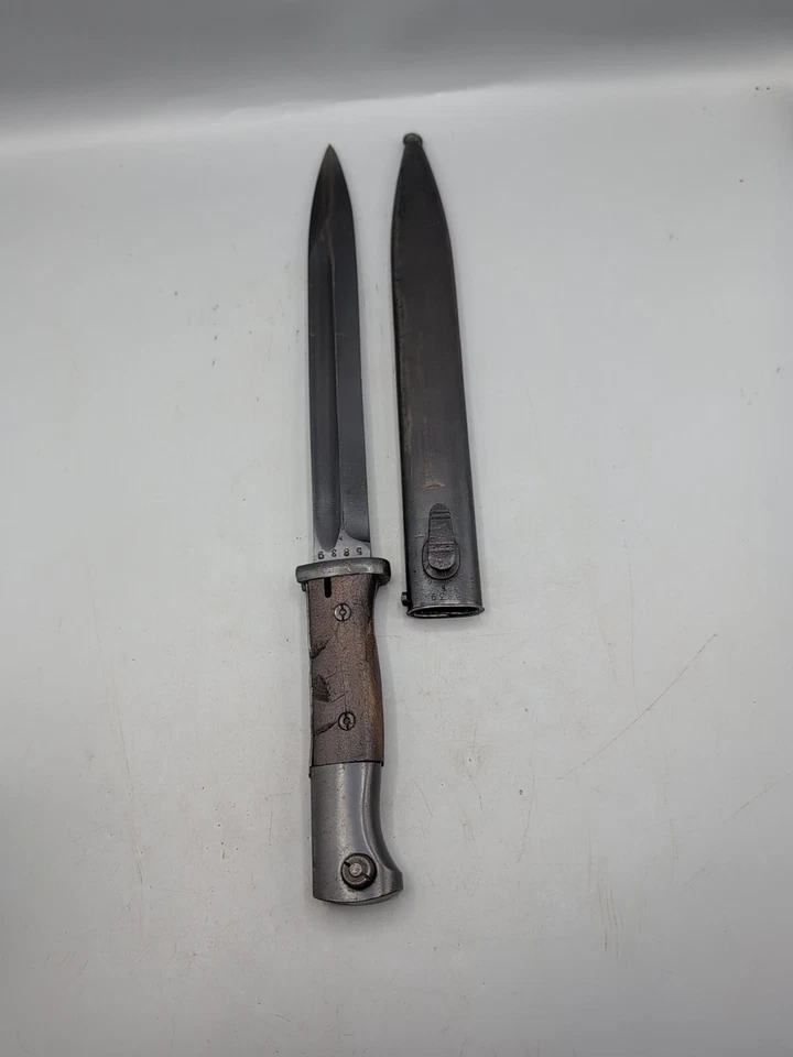 WW2/II German K-98 combat matching bayonet and scabbard marked S 178 G/5839 h. - Image 3 of 4