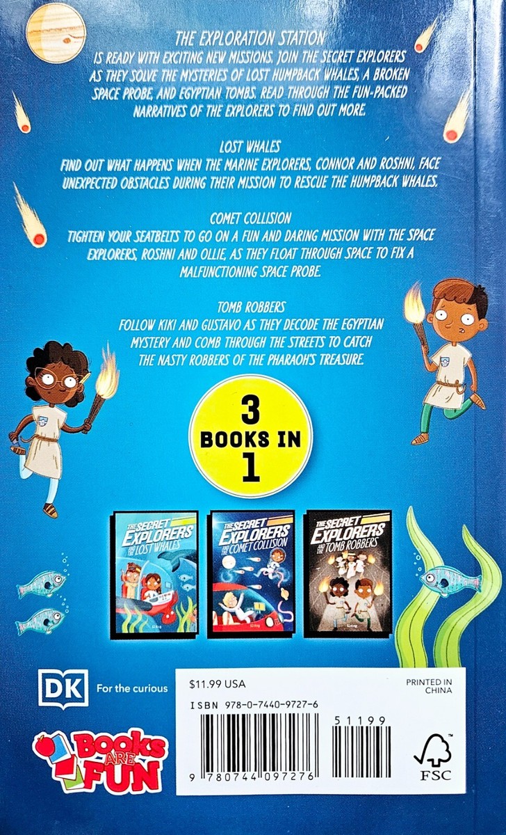 DK The Secret Explorers 3 Books in 1! Lost Whales, Comet Collision
