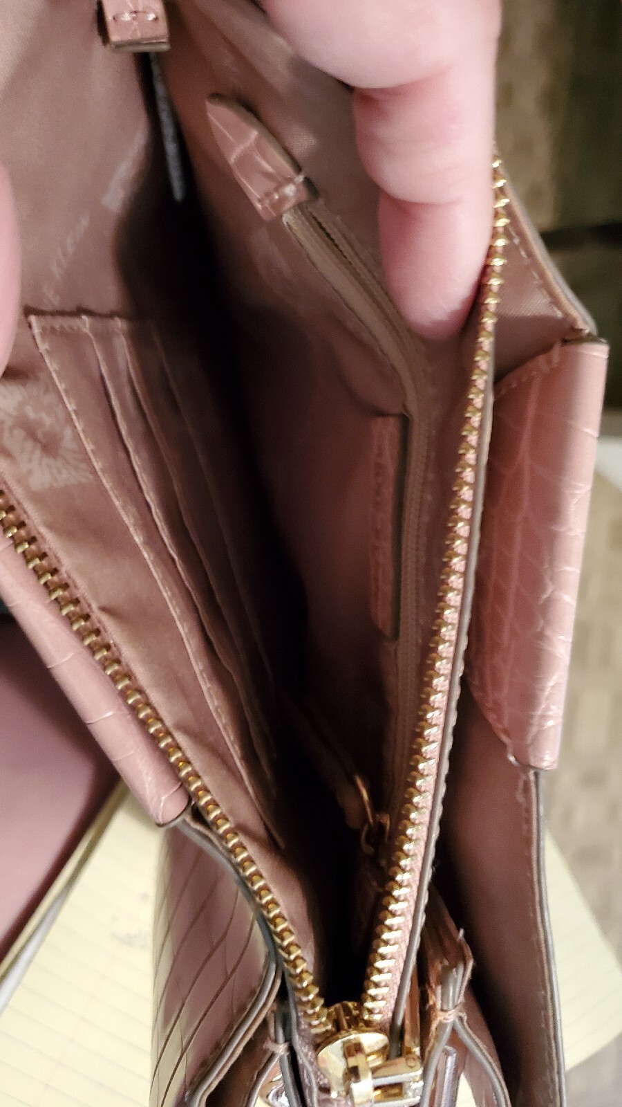 anne Klein purse light brown/tan color with strap Gem