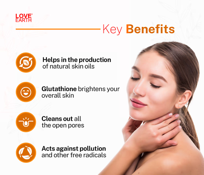 glutathione face scrub Love Earth Vitamin C & Glutathione Cream Scrub
