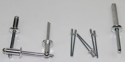 Standard Blindnieten Flachkopf Ø2,4 bis 6,4mm in Alu/Stahl Popnieten Nieten Niet