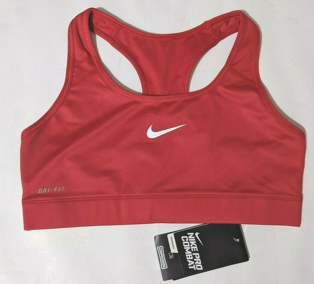 Nike Dri Fit Pro Combat Sports Bra Compression Red M Crossfit Jog Yoga For Sale Online Ebay