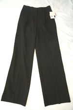Size 6 Liz Claiborne LIZSPORT CAREFREE PLEATED BLACK PANTS NWT Orig 69