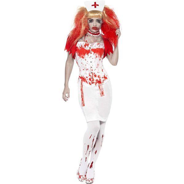 Smiffys Blood Drip Nurse Women's Halloween Fancy Dress Costume