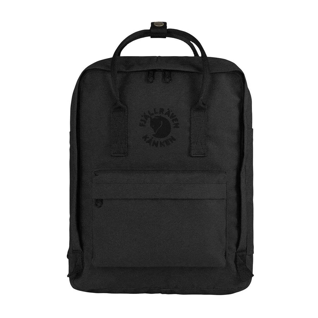 Mini mochila negra Fjallraven Re-Kanken