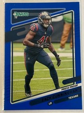 2021 Donruss #168 Zach Cunningham Houston Texans Press Proof