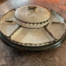 Vintage Santa Anita Ware Mid Century 6 piece +Lazy Susan Set Extra Large