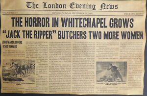 114 NOVELTY POSTER HALLOWEEN JACK the RIPPER LONDON SERIAL KILLER 18"x30"