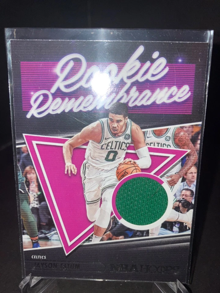Jayson Tatum Rookie Remembrance GAME USED Patch NBA Hoops 2021-22 #RR-JAY  - Image 2 of 4