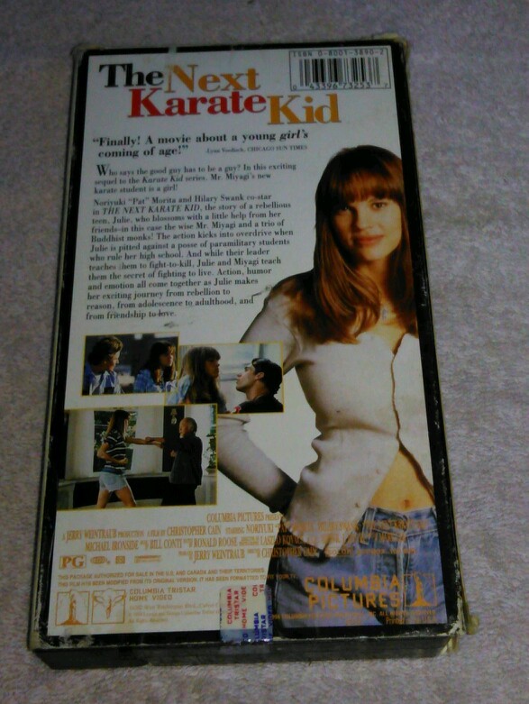 The Next Karate Kid VHS HTF Pat Morita Hilary Swank 1994 Columbia