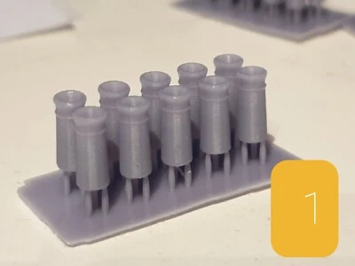 STOCK SCENICS Oo Gauge chimney pots 3d printed unpainted