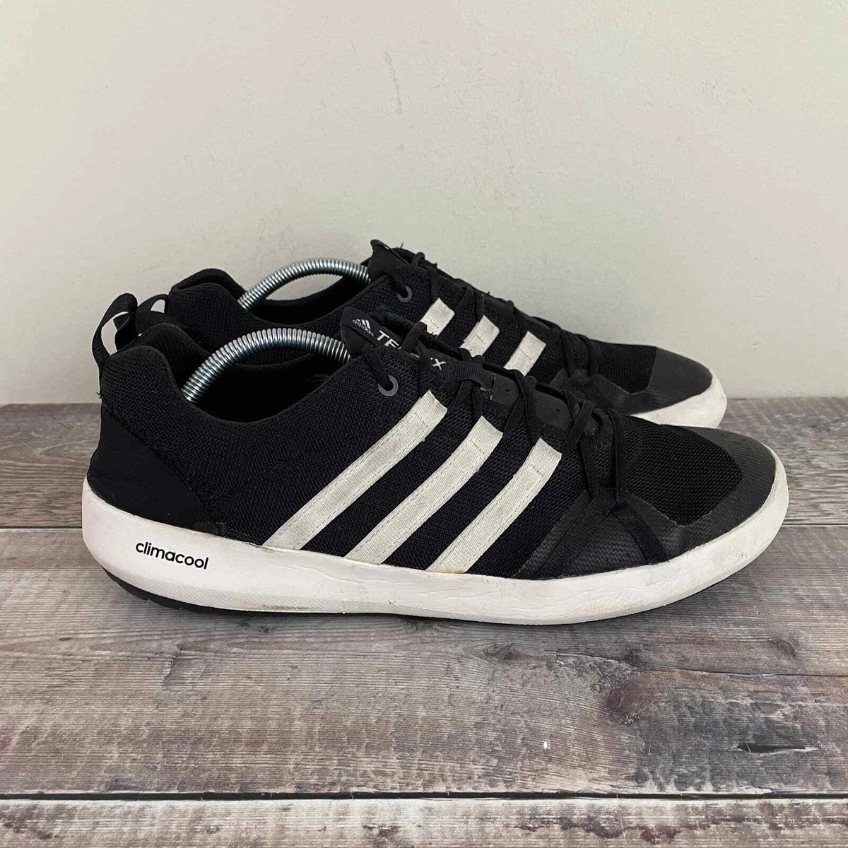 Adidas Boat Shoes Men s Size 13 Terrex Climacool Sneakers Logo Black BB1904