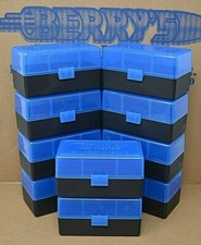 223 / .222 BERRY (10 pack of 50 round ammo case / box) BLUE / BLACK color cases