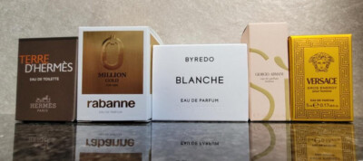 Parfum Miniaturen Set BYREDO  Versace Eros Armani Sí Rabanne Million Gold Hermes
