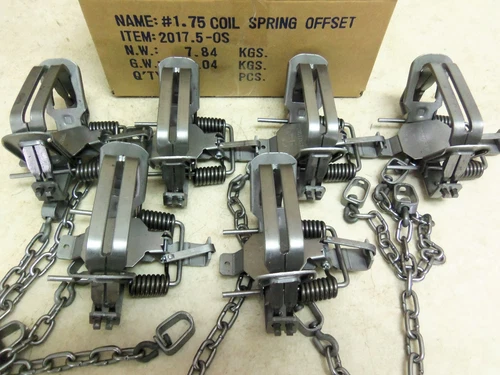 6  Bridger 1.75 Offset Coil Spring Traps  Fox Raccoon  Trapping 