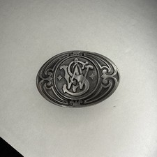 Smith Wesson S W Vintage Belt Buckle 357 Mag 45 Gun Handgun Pistol Revolver