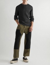 rag  bone Wool Blend Collin Honeycomb Sweater M Medium Gray Minimalist Staple