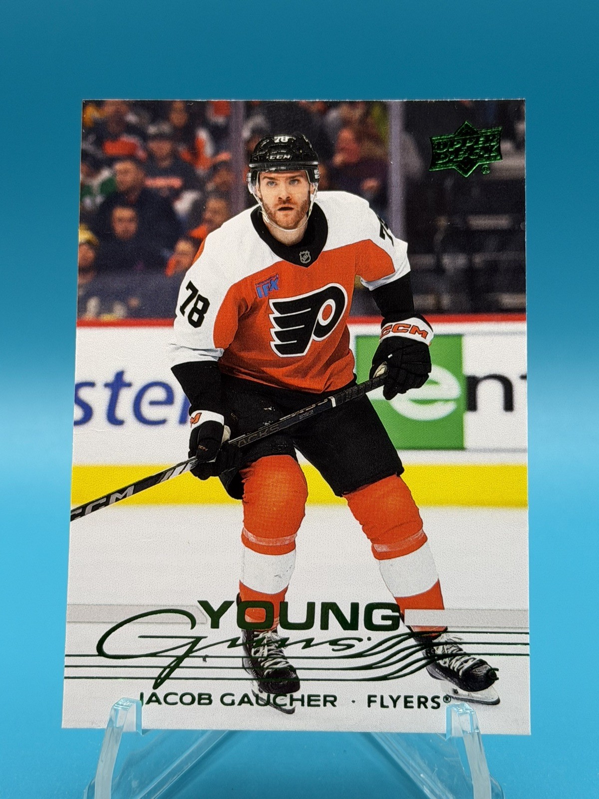2025-26 Upper Deck Series 1 Jacob Gaucher HOLIDAY YOUNG GUNS #225 Flyers RC