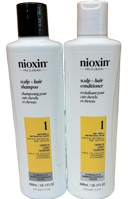 Nioxin Pro Clinical Series 1 Shampoo And Conditioner Set 10.1 FL Oz New