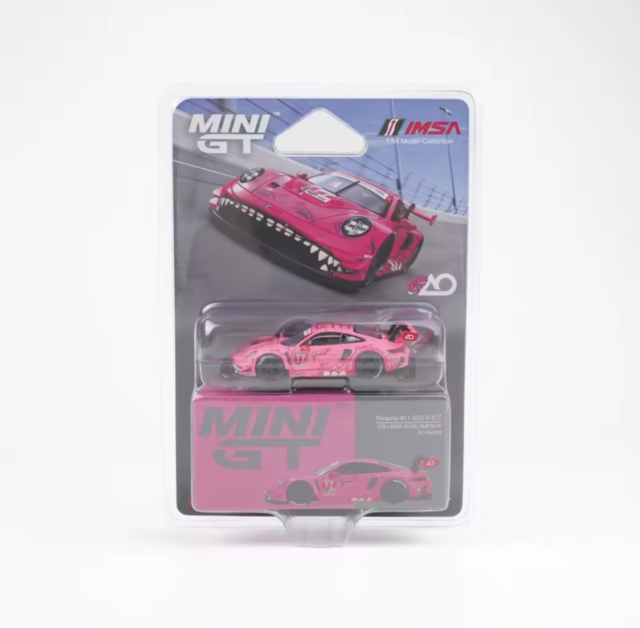 MINI GT #77 Porsche 911 GT3 R ROXY Pink 2024 BLISTER Pack #1052 1:64 PREORDER