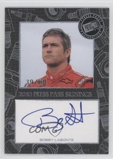 2010 Press Pass Press Pass Signings Silver 39/80 Bobby Labonte Auto HOF 4p7
