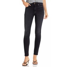 MOTHER High Waist Skinny Jeans in Coffee, Tea, or Me Stretch Dark Wash Sz 28