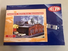 HELJAN N Scale N676 Machine Works Building New In Box!