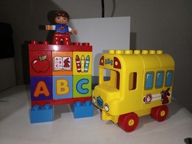 LEGO DUPLO MY FIRST BUS#10603 ABC's SCHOOL BUS RETIRED 2015 COMPLETE SET VGC