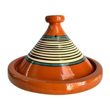 Tajine XL 35 cm in Terracotta Dipinta a Mano – Pentola Tradizionale Marocchina