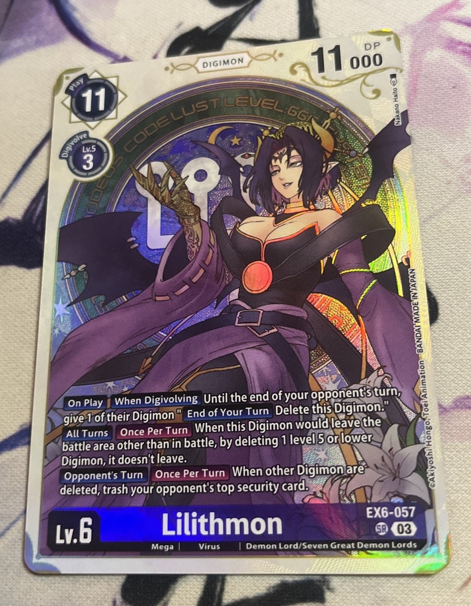 Lilithmon EX6-057 Alt Art Digimon Premium Heroines Set SR | eBay