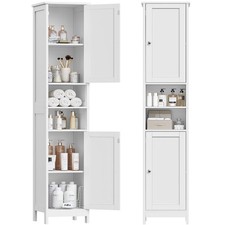 67" Tall Bathroom Cabinet with Adjustable Shelves and Doors, Narrow Bathroom ...