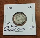 USA 10c ~ One Dime ~ Mercury Dime 1942 ~* F ~ Silver Coin