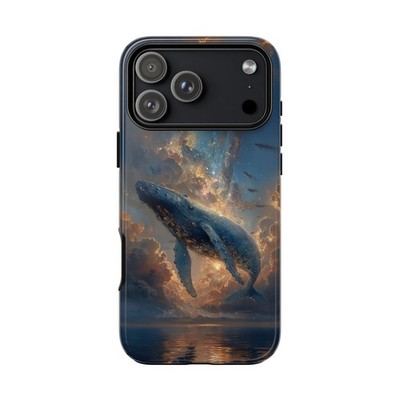 For iPhone, Galaxy, Pixel | Phone Case | Blue Whale Surreal Space Dream