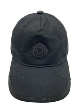 Moncler Baseball Cap Rubber Logo Patch Cap Free Cotton Black J10913B00025 Fil61