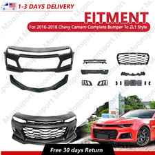 Fit 2016-2018 Chevy Camaro Upgrade To Zl1 Style Complete Front Bumper Grille Kit