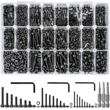 1710Pcs Metric Bolt Assortment M2 M3 M4 Hex Socket Head Cap Screws Nuts Washers