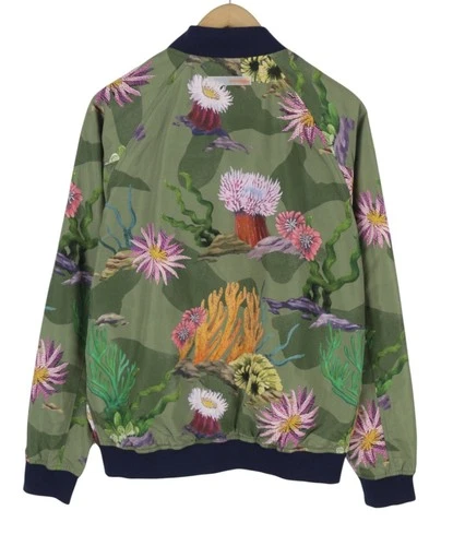 SCOTCH & SODA Men Jacket M Patterned Reversible Lightweight Zip Bomber DDP image 6