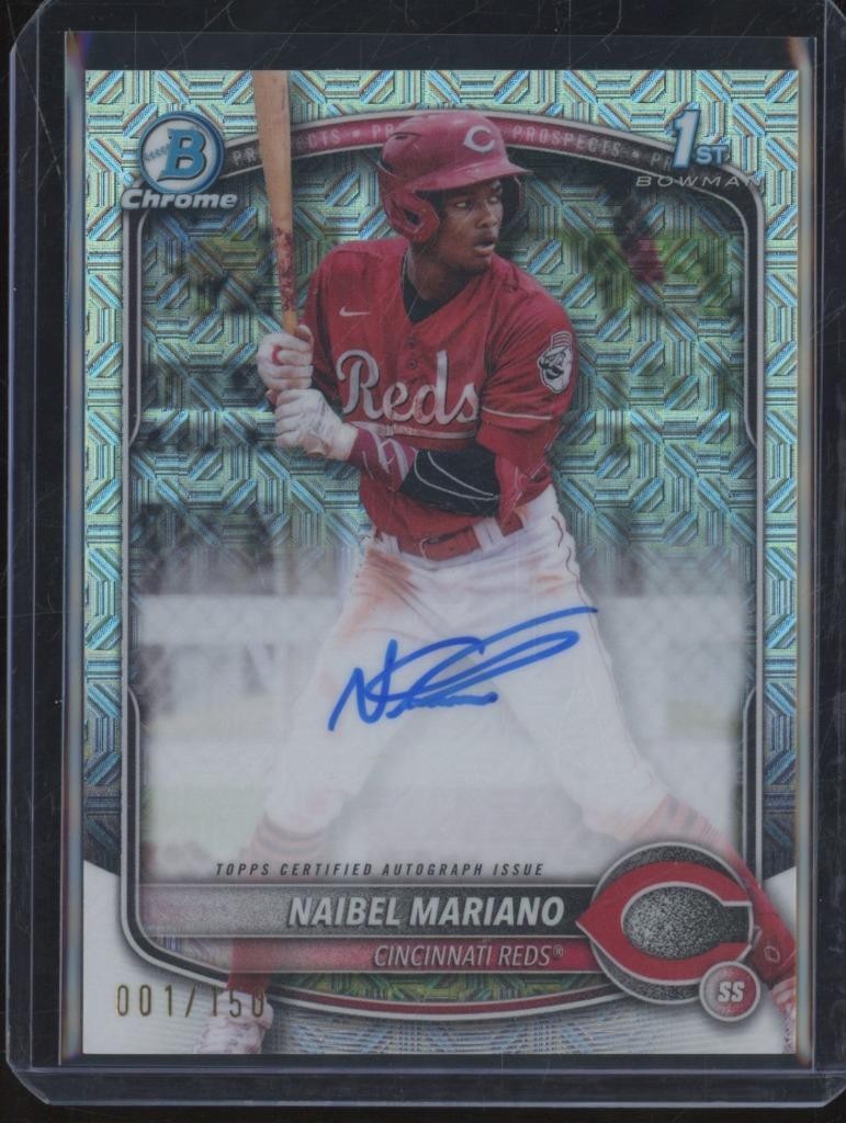 2025 Bowman Chrome NAIBEL MARIANO RC 1st Auto HTA Mojo Refractor /150 JA508