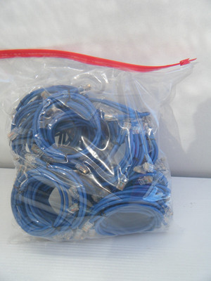 Lot 64 New Blue 3' foot RJ-45 cat5 Network patch cords cables for Switch, Server