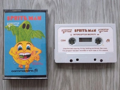 Commodore 64/128 C64 Spiel - Sprite Man von Interceptor Software 1983