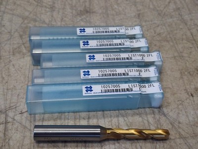 5 QTY OSG 10257005 Screw Machine Drill Bit F Size 130 Degrees Point Angle Cobalt