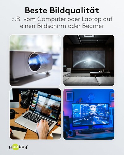 goobay 64864 DisplayPort Cable 2.1 / 8K Resolution at 60Hz / Connection Cable Su - 第 2/5 張圖片